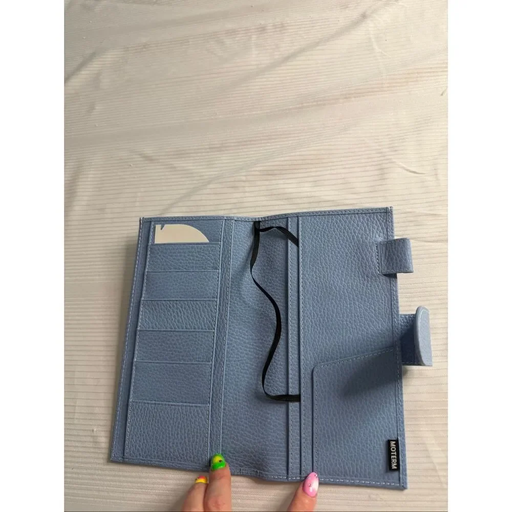 Moterm Original Planner Cover Blue Pebbled Leather